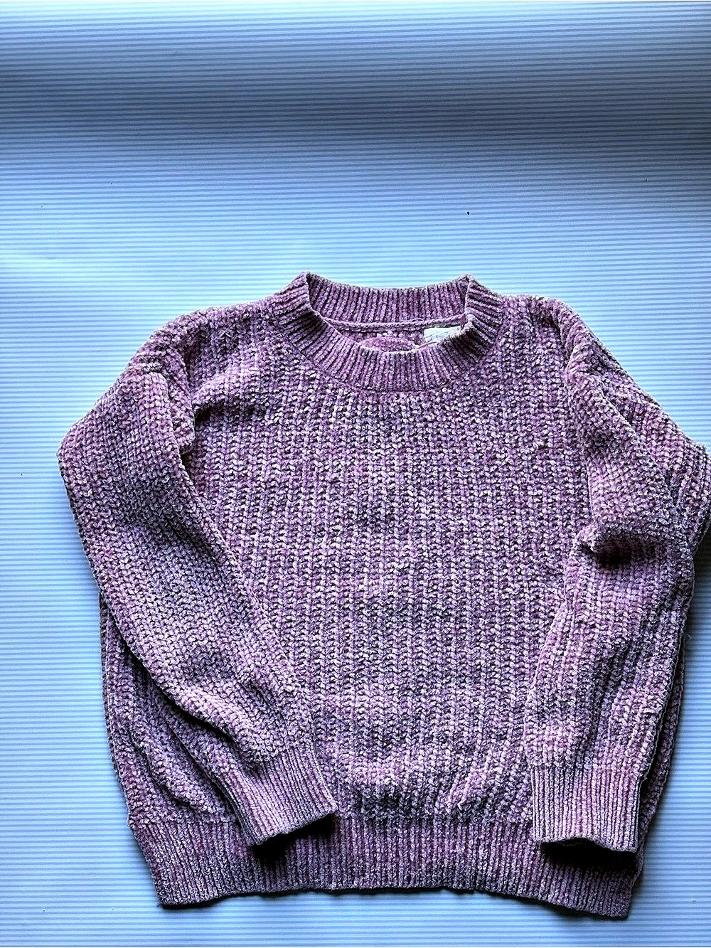 Lace-Up Detail Purple Sweater Like New